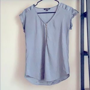 Satin light blue blouse